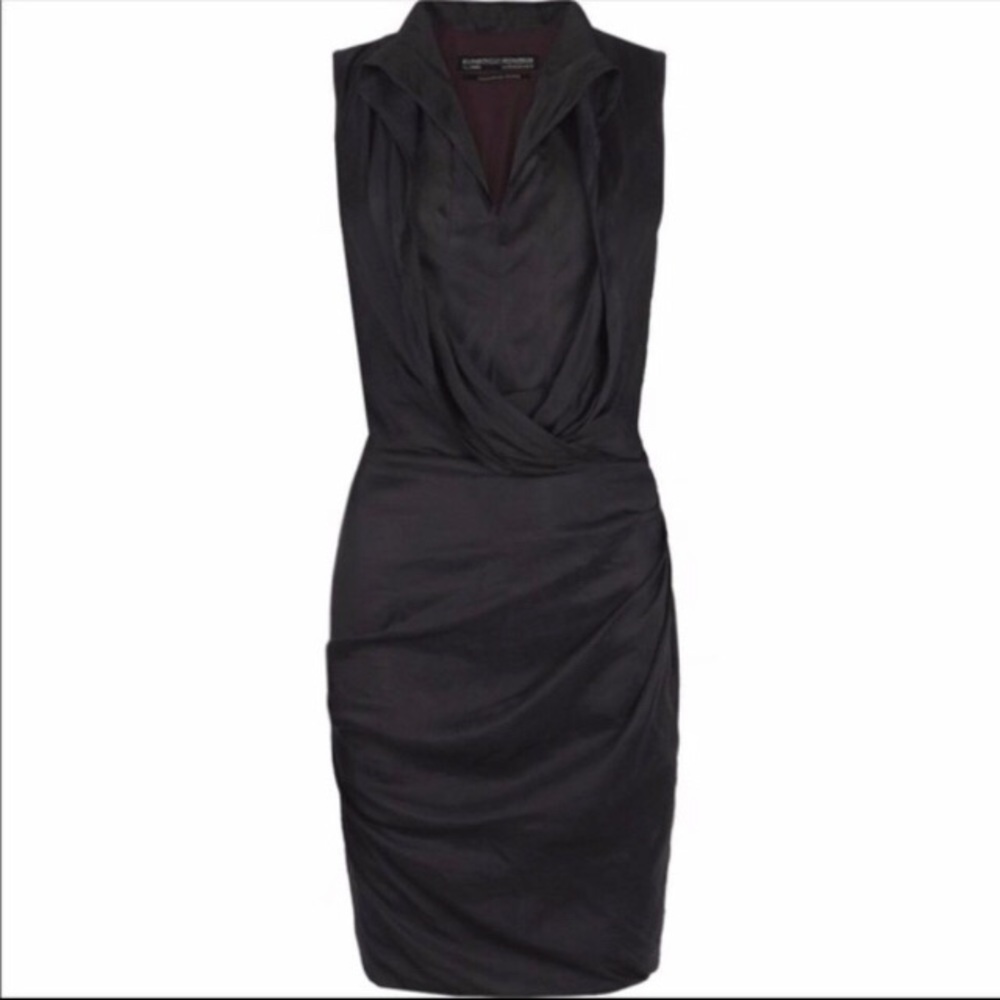All Saints Silky Black Dress, sz 8